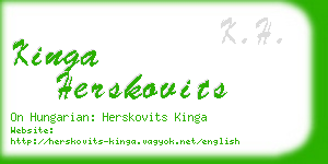 kinga herskovits business card